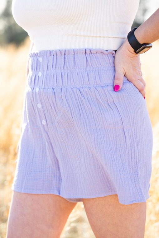 Lavender Cotton Shorts